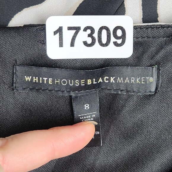 WHBM Jumpsuit Womens 8 Black White Zebra Print Wide Leg Belted Sleeveless Casual - Picture 13 of 14